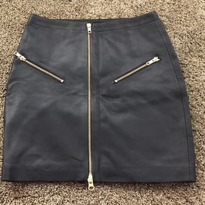 MLM Black Leather Skirt